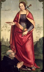St. Lucy and a Donor